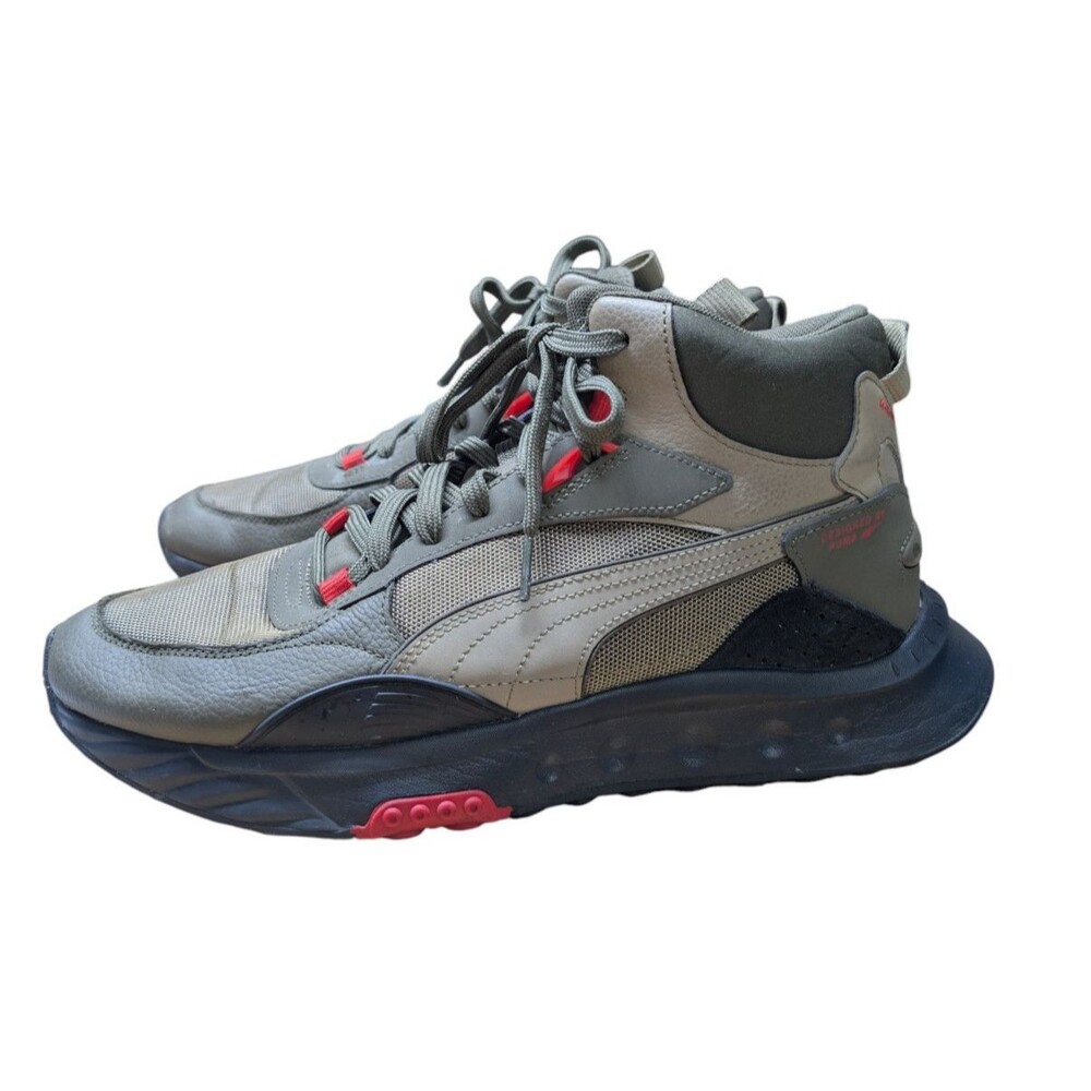 Puma Wild Rider Route Men's Size 10.5 Olive Green Black Trail Sneakers 381598-03